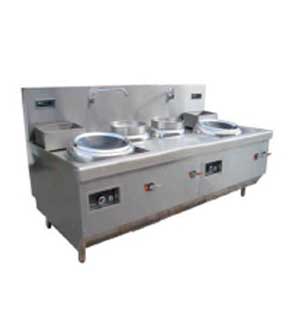 Chinese style electromagnetic double end and double end saute furnace